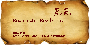 Rupprecht Rozália névjegykártya